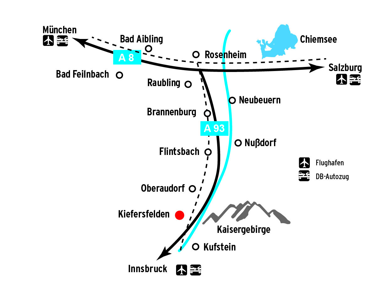 Anfahrtskarte Kiefersfelden