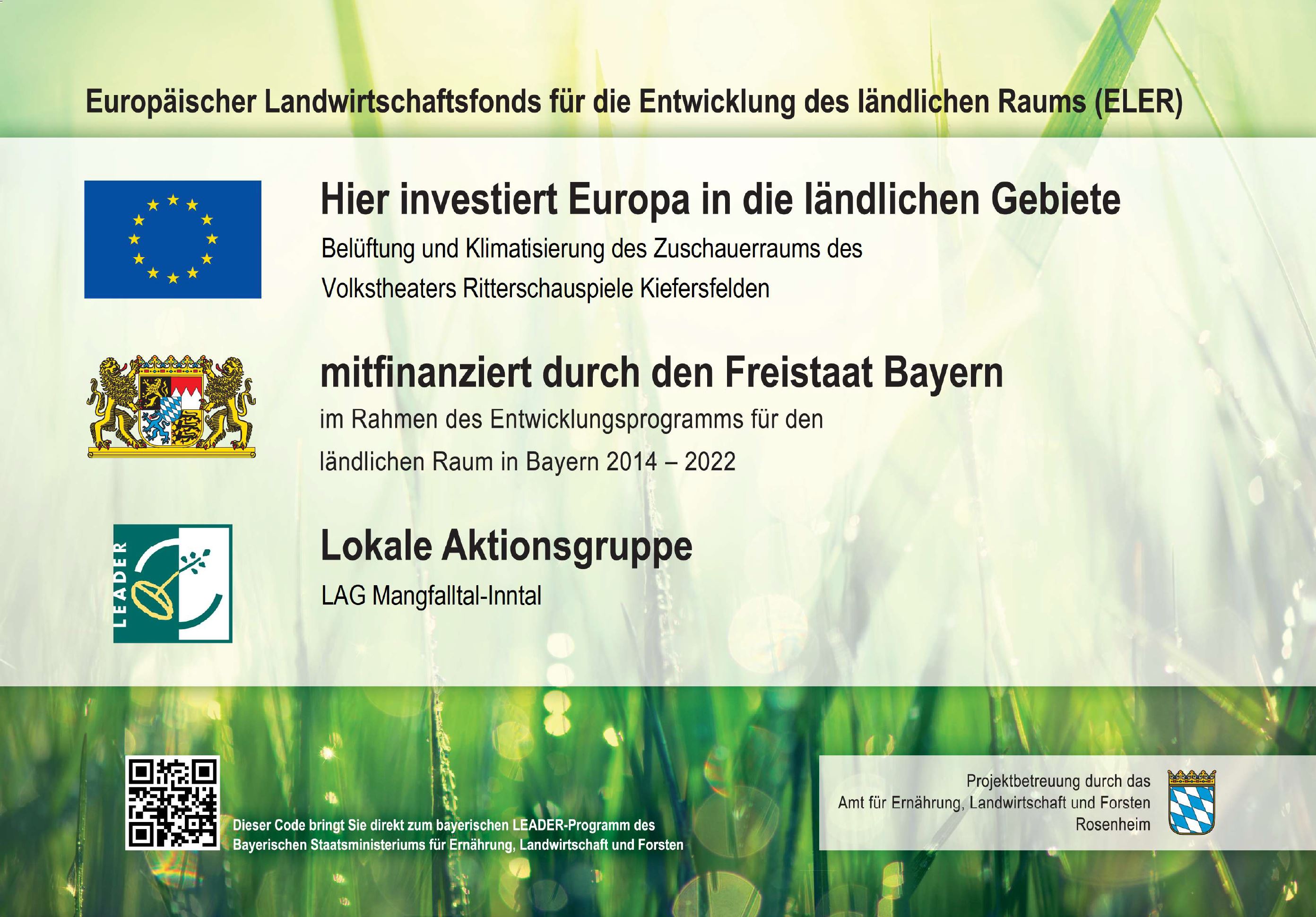 Europäischer Landwirtschaftsfonds für die Entwicklung des ländlichen Raums (ELER) – Belüftung und Klimatisierung des Zuschauerraums des Volkstheaters Ritterschauspiele Kiefersfelden